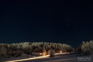 Baltimaade kõrgeim tipp Suur Munamägi talveöösel